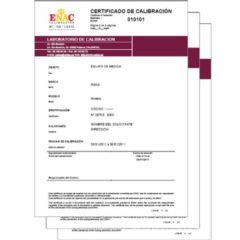 Certificado de calibración ENAC CHR-Cal